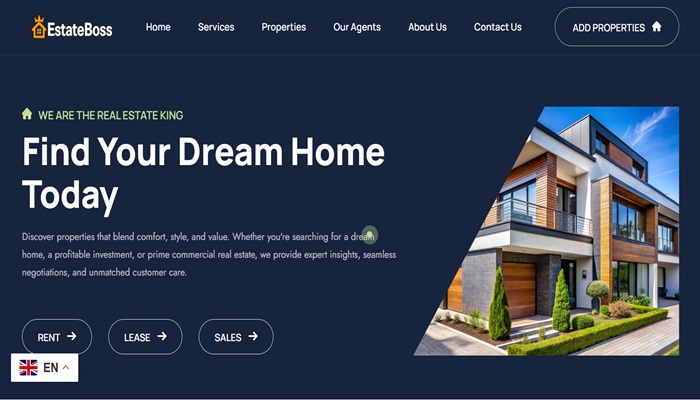 Real Estate Website Script in PHP - Estate Boss