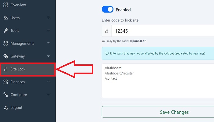Verrouillage de site pour Alpha Bank Script capture d’écran 2