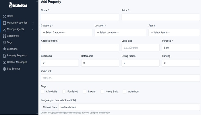 Site immobilier Script en PHP - Estate Boss capture d’écran 2
