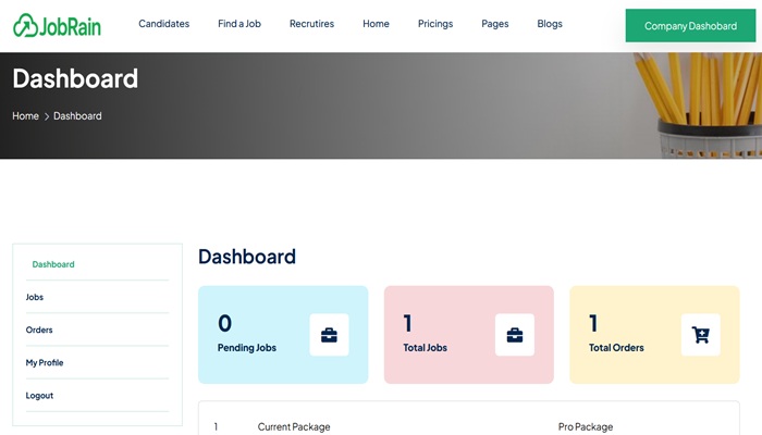 Script PHP de portail d’emploi – Job Rain capture d’écran 3