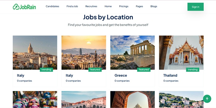 Script PHP de portail d’emploi – Job Rain capture d’écran 5