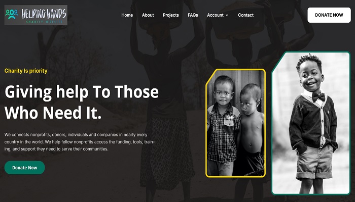 Site de dons et de bienfaisance Script en PHP