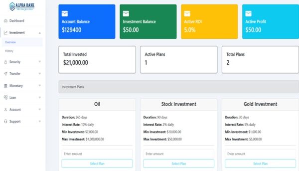 Investment Plugin for Alpha Bank Script